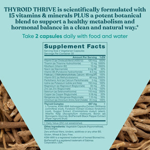 Thrive Energy Support - Naturally Fight Fatigue, Balance Hormones, Promote Focused Energy - Zinc, Selenium, Iodine - 60 Vegetarian Soft Capsules