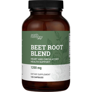 Earth Harmony Naturals Organic Beet Root Capsules 1200 Mg - Beet Root Powder & Juice Blend Supplement for Men and Women - 120 Capsules