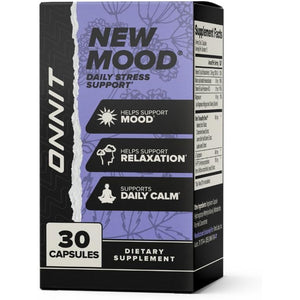 ONNIT New Mood Daily Stress Support Capsules, IGENâ„¢ Non-Gmo Tested, Sleep and Mood Support Supplement for Men and Women, Daily Stress Management Capsules, 30 Count