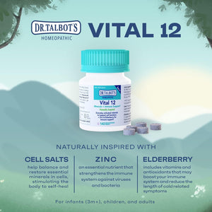 Dr. Talbot'S Vital 12 Tablets, Naturally Inspired, Minerals and Immune Support, Quick Dissolve, 140 Count