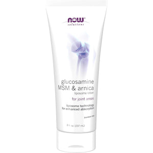 NOW Foods Solutions, Glucosamine, MSM and Arnica Liposome Lotion, for Joint Areas, Liposome Technology for Enhanced Absorption, 8-Ounce