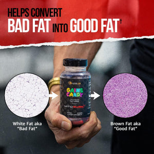 ALPHA LION Gains Candy, Supplement Pills That Support Weight Loss, Appetite Suppressant, Keto-Diet Friendly, Decrease Body Fat, Upgrade Energy & Workout Performance, 60 Capsules (Mitoburn®)