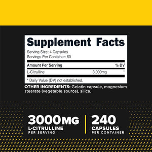 Primaforce L-Citrulline 3000Mg, 240 Capsules, 60 Servings