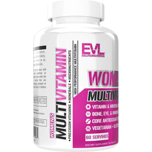 Evlution Nutrition Women'S Multivitamin - Full Spectrum Vitamins & Minerals, Immune Health, Vitamin C & D, Iron, Zinc, Antioxidants & Bioflavonoids, Skin, Hair, Bone, Eye Health, 120 Tablets, 60 Days