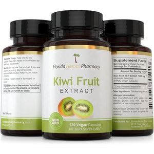 Florida Herbal Pharmacy, Kiwi Fruit Extract Supplement Capsules 10:1 (120 Capsules) Two Months Supply