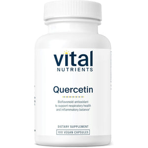 Vital Nutrients Quercetin - Vegan Quercetin Supplement with Bioflavonoids for Sinus, Respiratory, Heart, & Immune Function Support - Gluten, Dairy, Soy Free - 500Mg - 100 Capsules