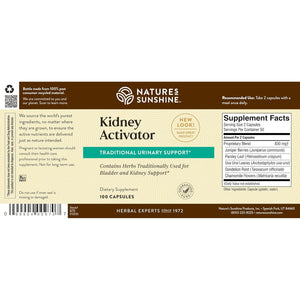 Nature'S Sunshine Kidney Activator Capsules, 100 Capsules | Natural Kidney Supplement Contains Herbs to Support and Enhance Kidney Function and Urine Flow