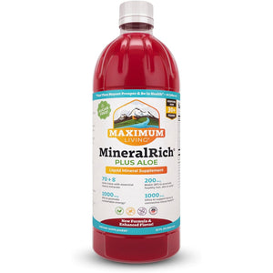 Maximum Living Mineralrich Minerals Supplement with Aloe - Liquid Blend of Vitamins and Trace Minerals - 32 Oz