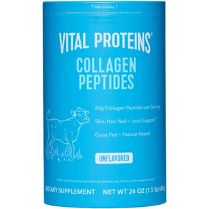 Vital Proteins Natural Whole Nutrition Collagen Peptides - Pasture Raised, Grass Fed, Paleo Friendly, Gluten Free, Single Ingredient - 24 Ounce