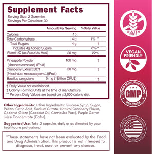 SOON+ Feminine Balance Gummies for Women, V-Sync Pineapple Probiotics for Ph Balance Support * Vaginal, Urinary, Immune, Digestive Wellness * with Bacillus Coagulans, Cranberry, Vitamin C, 60 Gummies