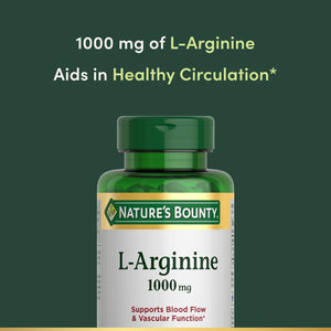Nature’S Bounty L-Arginine 1000Mg for Supporting Blood Flow and Vascular Function – Non-Gmo, Gluten Free, 50 Tablets