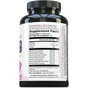 Beef Organ Supplement for Women | Grass-Fed, Pasture-Raised New Zealand Bovine | 7 Organ Extracts with Liver, Heart, Kidney, Bone Marrow & More Energy, Digestion & Skin Support Primal Glow 30 Servings