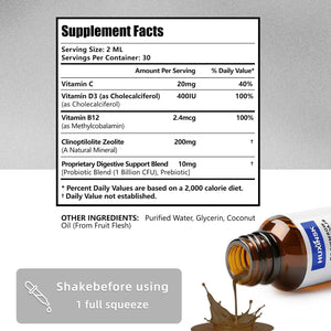 Pure Liquid Zeolite Drops | High-Absorption Clinoptilolite Formula | Promotes a Healthy Internal Environment | All-Natural, Vegan, Made in USA