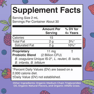 MARYRUTH'S Organics Kids Very Berry Liquid Probiotic, 2 FZ