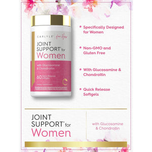 Carlyle Joint Support for Women | 60 Softgels | Complex with Omega-3 and Collagen Peptides | Non-Gmo, Gluten Free