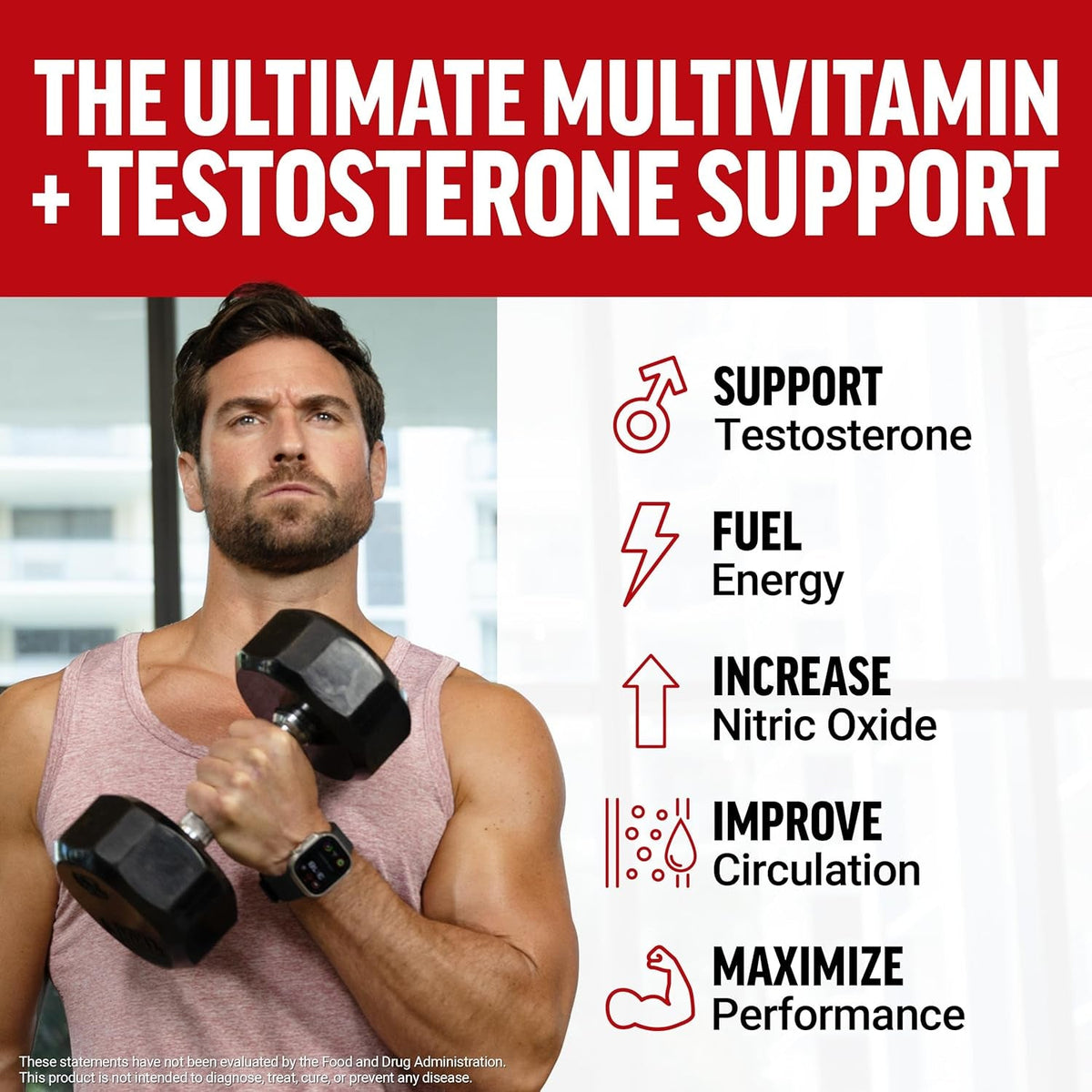 Force Factor Test X180 Multivitamin, Testosterone Support Multivitamin for Men with 50+ Nutritional Ingredients & 13 Essential Vitamins to Help Support Muscle, Strength, Energy & Vitality, 120 Tablets