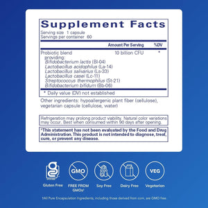 Pure Encapsulations Probiotic G.I. - Shelf Stable Probiotic for Intestinal Health & Gastrointestinal Support - with Lactobacillus & Bifidobacterium - 60 Capsules