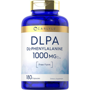 Carlyle Dl-Phenylalanine | 1000Mg | 180 Capsules | Non-Gmo and Gluten Free Formula | DLPA Free Form Supplement