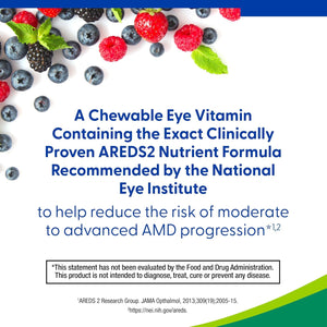 Preservision AREDS 2 Eye Vitamins, #1 Eye Doctor Recommended Brand, Chewable Lutein and Zeaxanthin Supplement with Vitamin C, Vitamin E,Zinc, and Copper, Mixed Berry, 60 Tablets