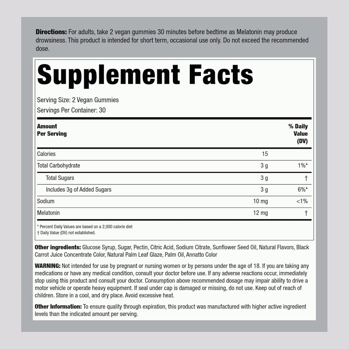 Piping Rock Melatonin Gummies 12Mg | 60 Count | Maximum Strength Supplement for Adults | Berry Flavor | Vegan, Non-Gmo, Gluten Free