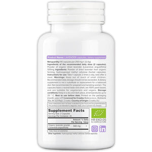 Organic Lavender Capsules - Lavender Pills for Relaxation and Balance - Supports Calm Mind and Body - Natural Supplement - Non-Gmo, Gluten-Free – 90 Vegan Capsules
