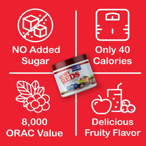 New Vitality Ruby Reds | Delicious Reds Powder Fruit & Vegetable Supplement with Potent Vitamins, Minerals, Enzymes, Herbs, Nutrients and Probiotics for Overall Health 11 Oz. (30 Servings)