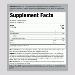 Piping Rock Melatonin Gummies 10Mg | 70 Count | Berry Flavor Supplement | Vegan, Non-Gmo, Gluten Free