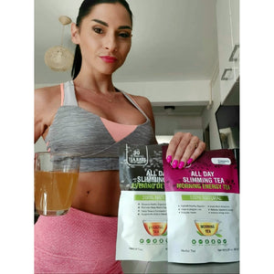 ALL SLIMMING HERBS All Day Slimming Tea for Weight Loss - All Natural 30 Days Detox Teas That Flattens Tummy - Daytime Energy Boost Tea 30 Bags + Evening Detox Tea 30 Bags