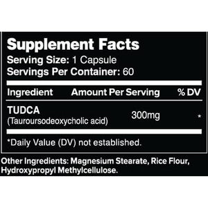 Leviathan Nutrition TUDCA Bile Salts 300Mg - Tudca (Tauroursodeoxycholic Acid) Supplement 60 Capsules