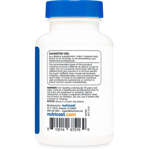Nutricost Caffeine Pills 200Mg, 120 Capsules - Gluten Free, Non-Gmo