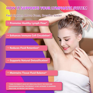 Liposomal Lymphatic Drainage Drops, 11-In-1 Organic Lymphatic Support with Red Clover Echinacea Elderberry Burdock Root for Lymph Cleanse Immune Support & Daily Detox Vegan Non-Gmo
