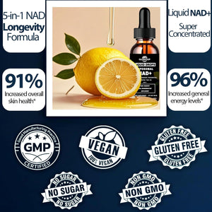 NAD Supplements for Women & Men, Liposomal NAD Nicotinamide Riboside Resveratrol 900Mg W. B3 Vitamin Quercetin TMG, Liquid Resveratrol NAD plus Supplement for Anti-Aging Energy Focus Longevity