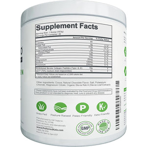 Keto Collagen Protein Powder with MCT Oil – Keto and Paleo Friendly Grass Fed and Pasture Raised Hydrolyzed Collagen Peptides – Fits Low Carb Diet and Keto Snacks – KEYTO Chocolate Flavor