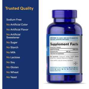 Puritan'S Pride Joint Formula Glucosamine HCI for Men and Women 680Mg, Dietary Supplement for Joint Health, 80 Day Supply, 240 Capsules