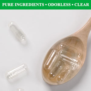 Wananfu Size 2 Empty Capsules Vegetarian (100 Count) Bundle with 2 Micro Lab Spoons, Clear Fillable Veggie Pill Capsules Size 2 for Making Your Own Supplements