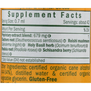 Herb Pharm Stress Manager: Adaptogenic Stress Support Tincture, Rhodiola Rosea, Holy Basil Extract, Reishi Mushroom Extract, Adrenal Function Support, Optimal Energy, Vegan, Non-Gmo, 1 Oz*