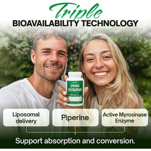 Florabliss 120 Liposomal Sulforaphane Supplement+ 1000Mg Capsules - Broccoli Extract | with Quercetin, Selenium & NAC - High Potency Non-Gmo - Vegan - Non GMO