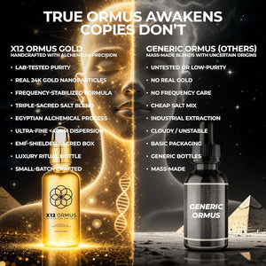 X12 Ormus Monoatomic Gold - Liquid Trace Mineral Blend with 24K Gold – Made by Real Alchemists - Dead Sea & Himalayan Salt - 4 Fl Oz