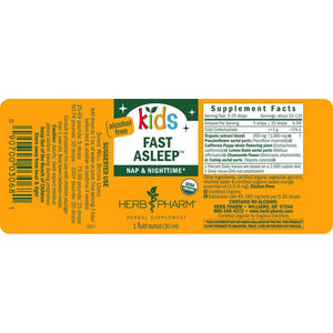 Herb Pharm Kids Fast Asleepâ„¢: Sleep Support Herbal Extract, Sugar-Free, Alcohol-Free, Herbal Supplement for Kids, Nap & Nighttime Support, Non-Bitter, up to ~132 Servings per Bottle, 1 Oz*