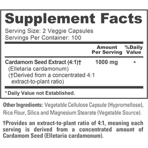 Nusapure Cardamom Capsules, 1000 Mg, 200 Veg Capsules (Non-Gmo, Vegan)