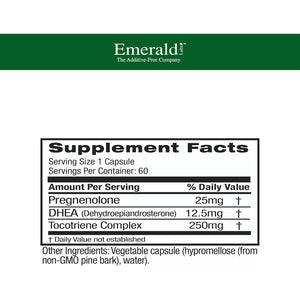 Emerald Labs DHEA 25Mg - Adrenal Support Supplement to Help Hormone Balance* - Includes DHEA - Gluten-Free - 60 Vegetable Capsules (30-Day Supply)