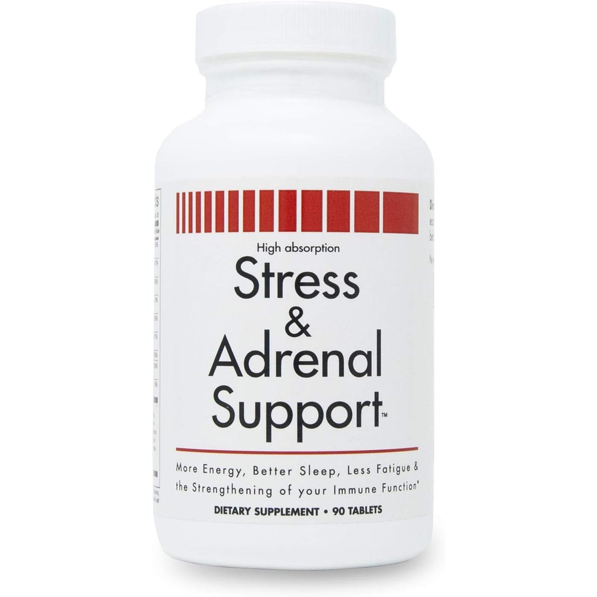 Stress and Adrenal Support - 90 Chewable Tablets - Citrusy Orange Flavor - Easily Digestible - by New Health Products