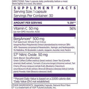 NAOMI Italian Citrus Bergamot 500Mg + Nitric Oxide Support - Supports Healthy Cholesterol, Blood Flow & Circulation Already in Normal Range - Patented Bergamore® & S7® Blend, 30-Day Supply
