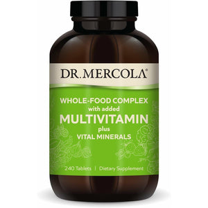 Dr. Mercola Whole-Food Complex with Added Multivitamin plus Vital Minerals - Supports Nutrition & Immune Support - Bioavailable - GMO Free - 240 Tablets (30 Servings)
