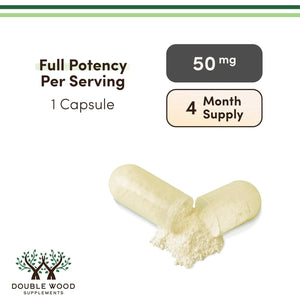 Apigenin Supplement - 50Mg per Capsule, 120 Count (Powerful Bioflavonoid Found in Chamomile Tea for Relaxation, Sleep, and Mood) Senolytic Flavonols for Aging (Gluten Free) by Double Wood