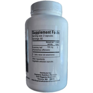 Supreme Nutrition Rosemary Supreme, 120 Pure Rosemary Vegetarian Capsules
