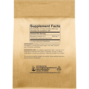 PURE ORIGINAL INGREDIENTS Blueberry Extract Powder (1 Lb) Pure Herbal Supplement Extract Powder