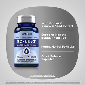 Piping Rock Bladder Control Pills for Women and Men | 90 Capsules | Maximum Strength Formula | Pumpkin Seed Extract | Non-Gmo, Gluten Free Supplement