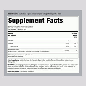 Piping Rock Plant Sterols Supplement | 1200 Mg | 120 Softgels | with Beta Sitosterol | Phytosterol Complex | Non-Gmo, Gluten Free