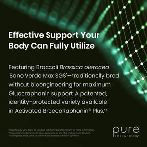 Pure Therapro Rx Extra Strength Sulforaphane Supplement from Broccoli Seed Extract | Made in USA | ONE Capsule per Serving (Other Brands Are 2 Caps!) | 3Rd Party Tested | Oncoprotect ES